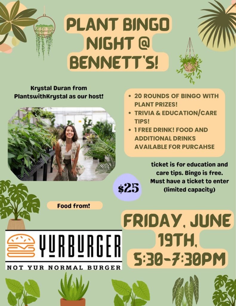 Plant Bingo Night June 19, 2026