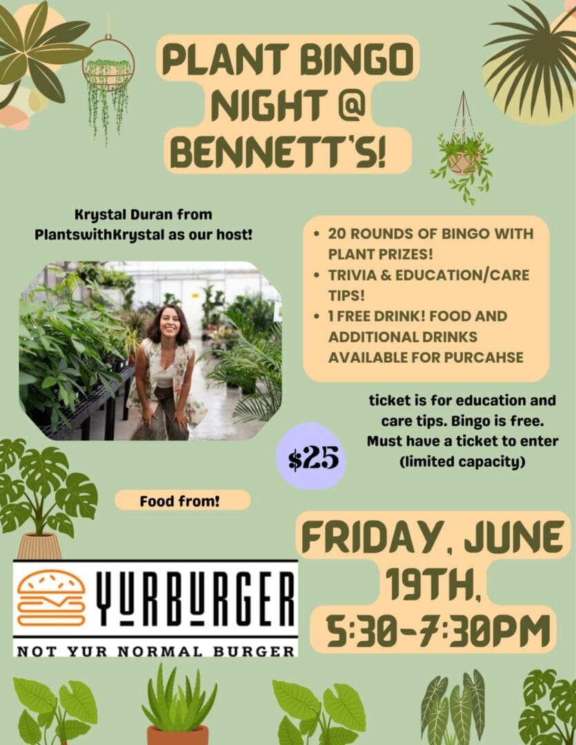 Plant Bingo Night June 19, 2026